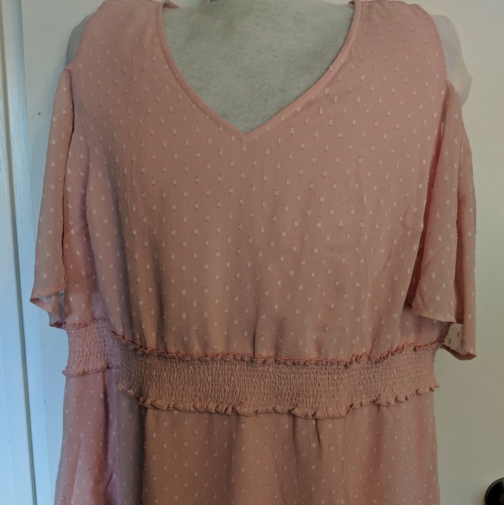 Pink off shoulder blouse